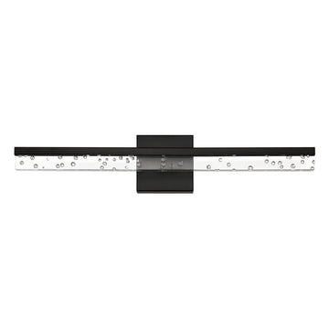 Mario Modern Contemporary 360-Degree Rotatable Iron/Seeded Acrylic Integrated LED Vanity Light - JONATHAN Y